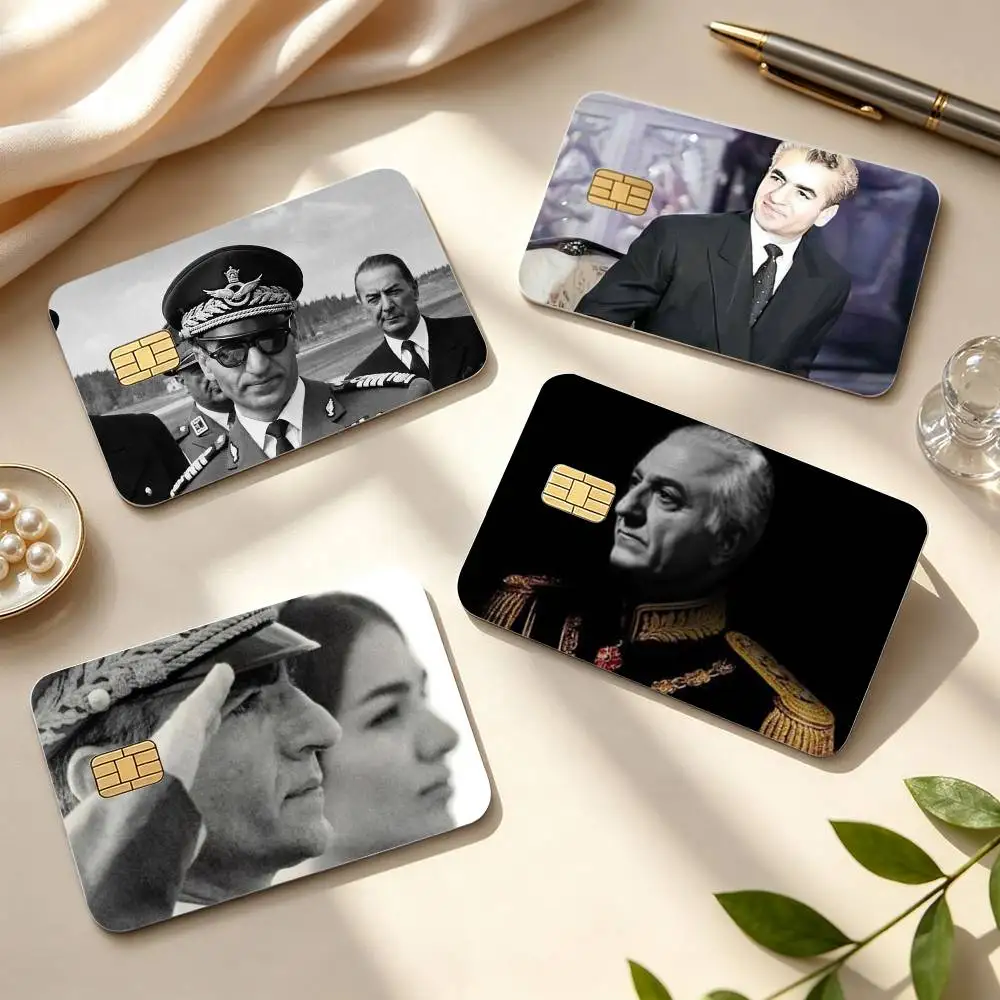 King Mohammad Reza Shah Pahlavi Iran  HD Waterproof Credit Card Stickers Silicone Decals For Chip Game Cards Gift