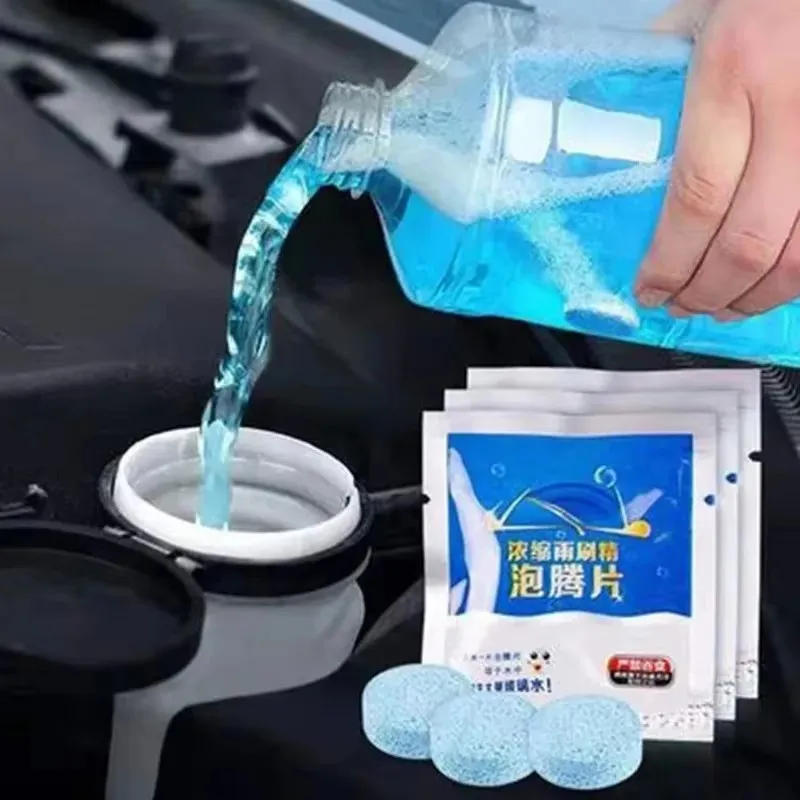 5-400Pcs Ultra Concentrated Glass Water Effervescent Tablets Car Windshield Cleaner Car Vehicles Windshield Solid Soap Piece