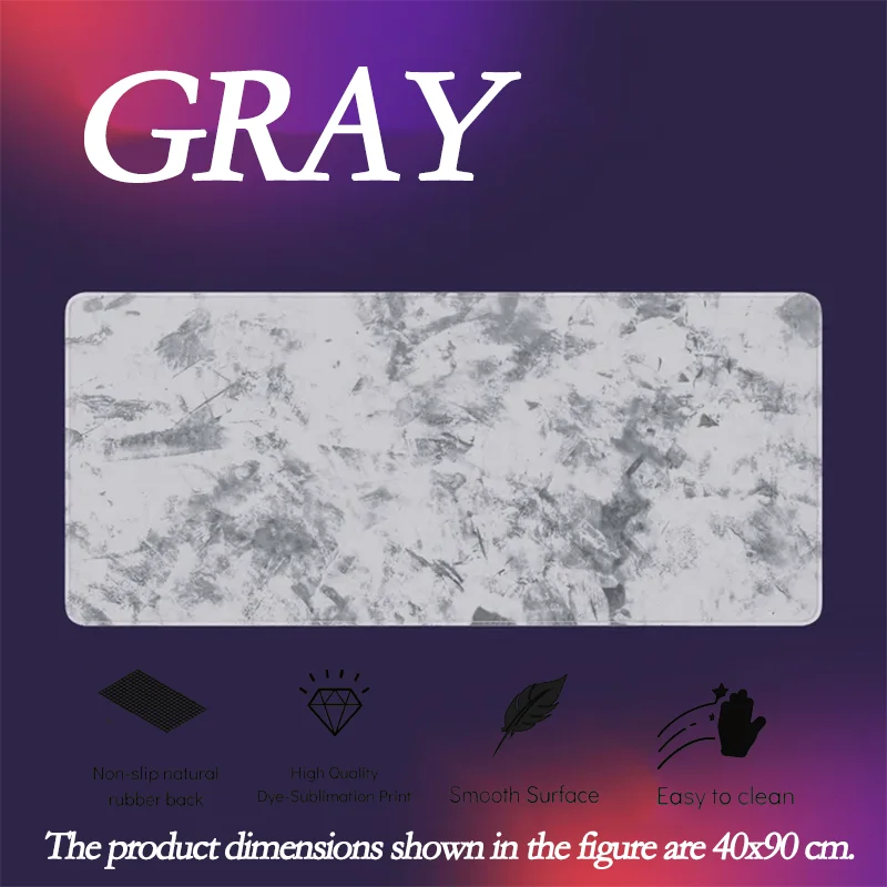 Charcoal Gray Mouse Pad XXL: Overlocked Gaming Surface with Full Keyboard Coverage, Premium Office & Computer Accessory