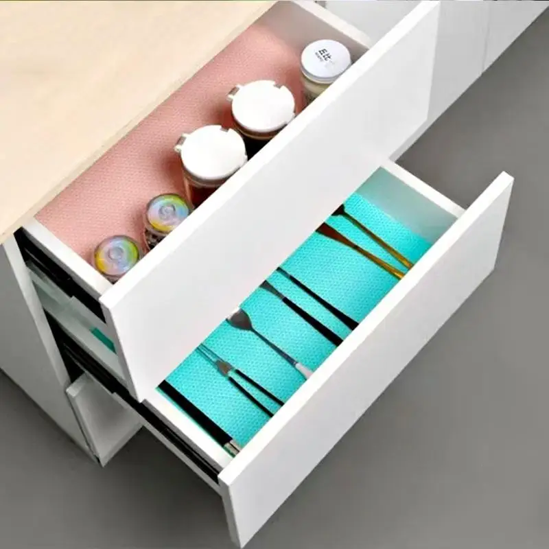 4PCS 29*45cm Waterproof Refrigerator Liner Washable Mildew Kitchen Pad Anti-oil Cabinet Drawer Placemat Heat-insulat Fridge Mat