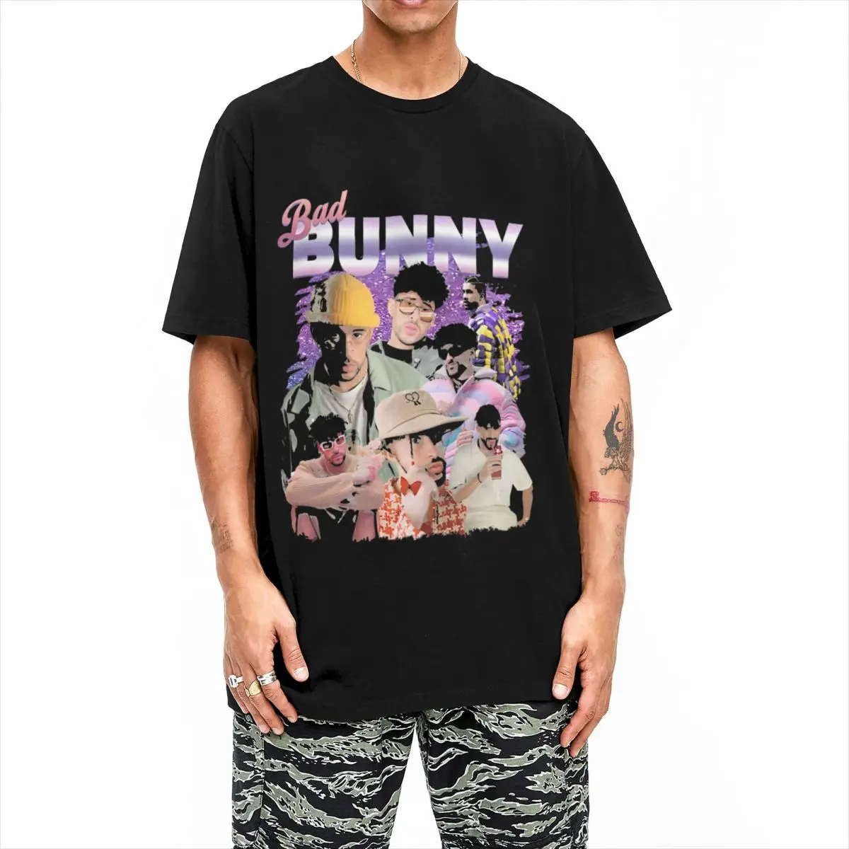 Classic Bad Bunny T-Shirt Vintage Cool Hippe T-Shirt Short Sleeve Aesthetic Tops Summer 100% Cotton O-Neck Plus Size 5XL Clothes