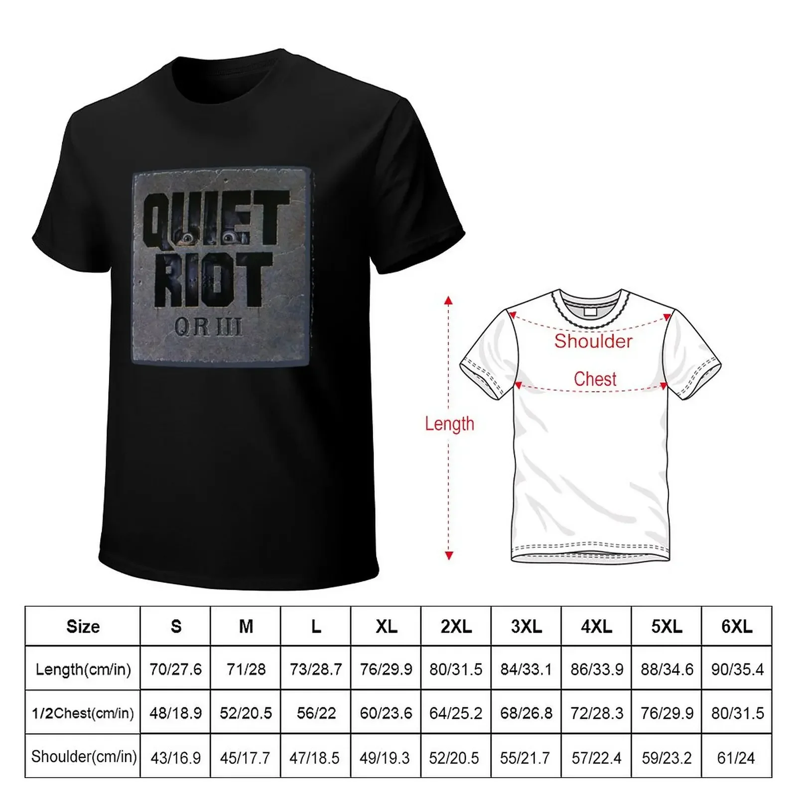 Best Art Of Quiet Riot T-Shirt anime clothes blacks Men's cotton t-shirt