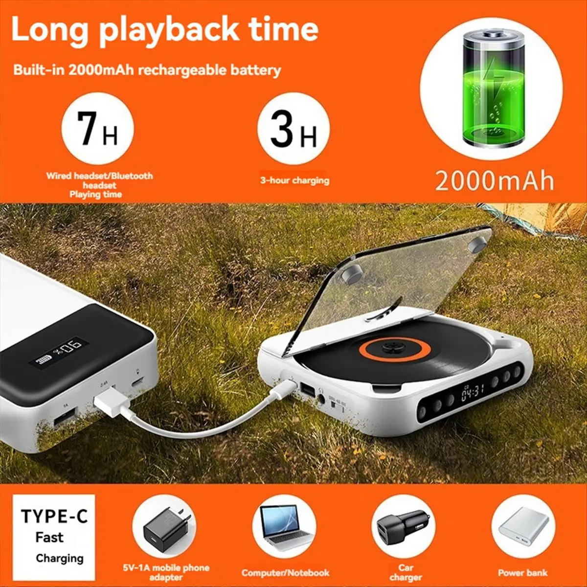 【x10a】lecteur-cd-bluetooth-haut-parleur-bt-portable-ecran-led-lecteur-stereo-qualite-sonore-hifi-batterie-rechargeable-integree
