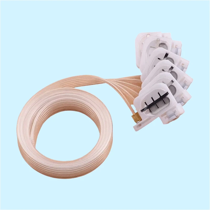 

Ink Tube Hose Pipe 2 Meter 6 Color Pipe Line with Square Small Damper Screw Nuts Oring for For Epson 1390 R330 R290 T50 L800