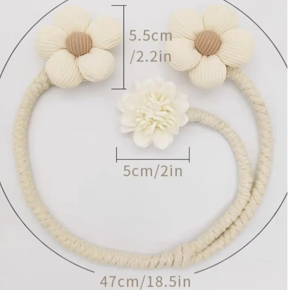 1 PCS Cute Elastic Band Curtain Tieback Cartoon Adjustable Window Curtain Buckles Flower Shape Curtain Rope Holders Room
