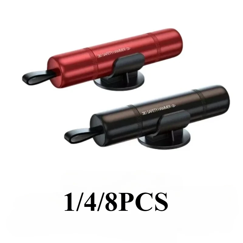 Martillo de seguridad para coche 2 en 1, rompecristales de emergencia, herramienta de rescate para cortar el cinturón de seguridad, embalaje en inglés, accesorios para coche, 1/4/8 Uds.