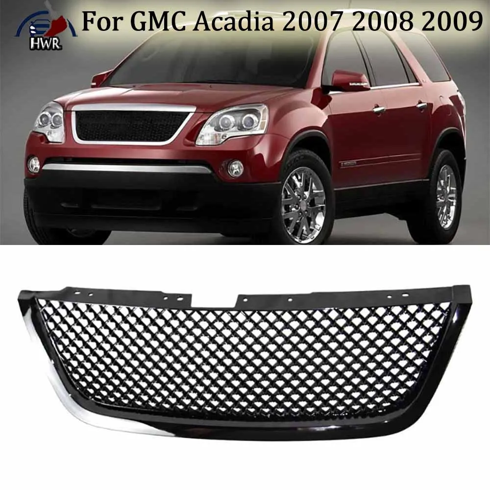 Front Bumper Grille Racing Grille For GMC Acadia 2007 2008 2009 Car Hood Radiator Guard Grid Modification Parts Sporty Style