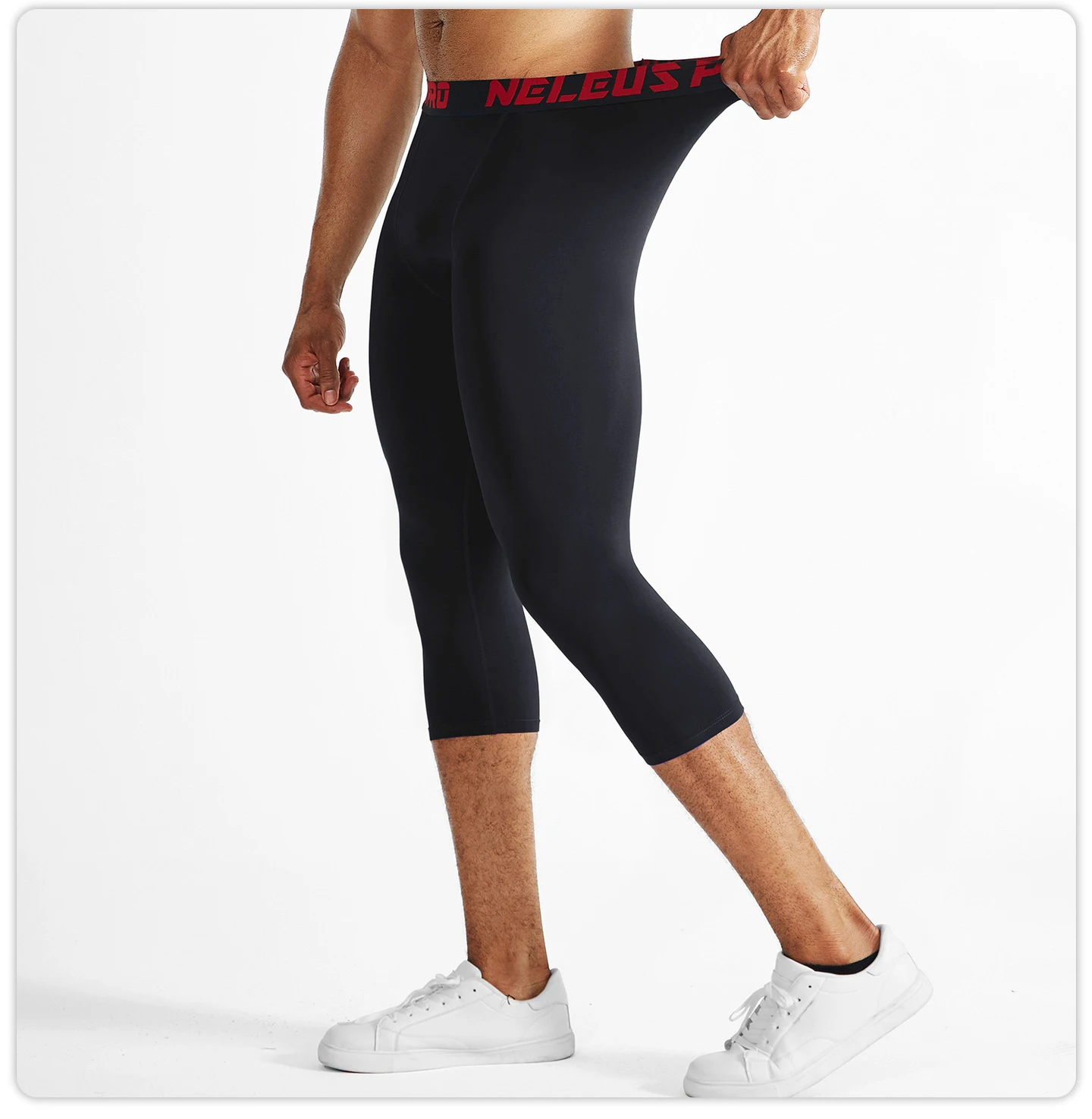 Men Kid Boy Girl GYM Capri Running Tight Pants Basketball Football Soccer Exercise Sport 3/4 Cropped Kneelet Leggings Shorts J57