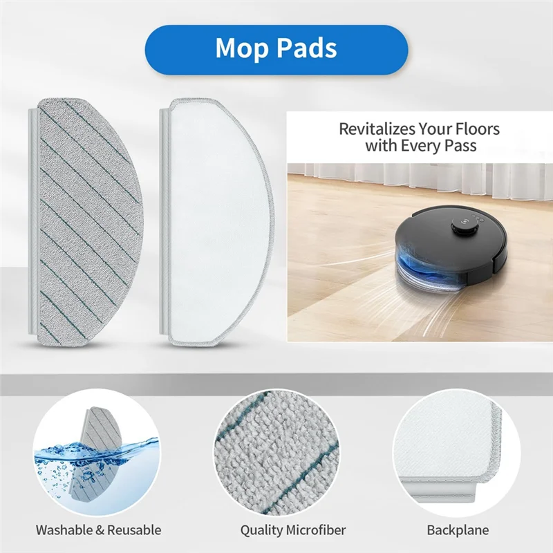 ABKO-для ECOVACS DEEBOT N20 Plus N20 Pro Plus запасные части для робота-пылесоса, набор тряпок для фильтра основной боковой щетки