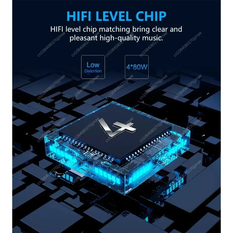 Amplificador de áudio do carro karaokê ktv com microfone sem fio do carro amplificador de potência dsp para android estéreo