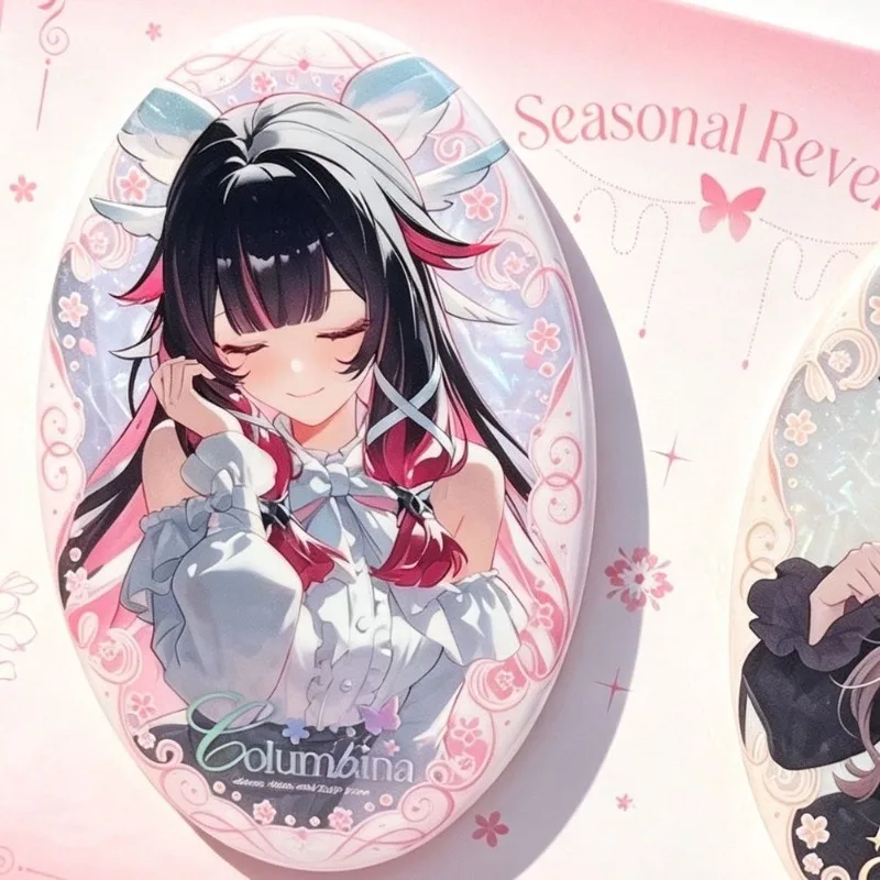 Game Impact Brooch Surrounding Elliptical Badge Cartoon Figure Columbina Sandrone Display Goods Accessory Anime Character Gifts