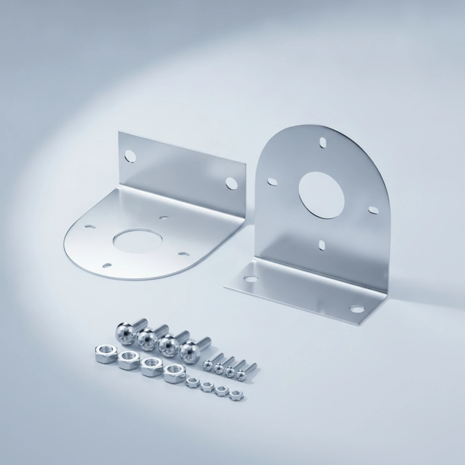2 Pieces L-Shaped LED Light Bracket Long-Lasting Brackets with Screws L-Shaped Brackets Stable Hardware Adjustable