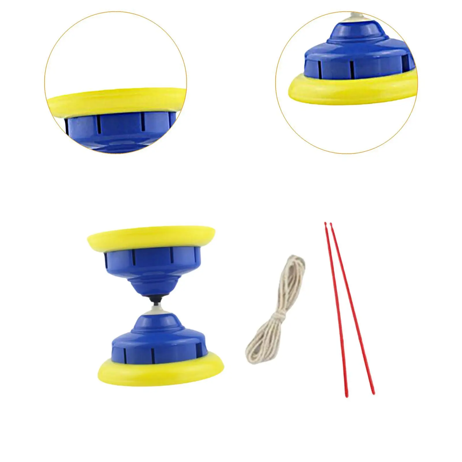 Conjunto de diabolo chinês com varas, brinquedo de malabarismo chinês interativo portátil flexível para fitness para parque, desempenho ao ar livre