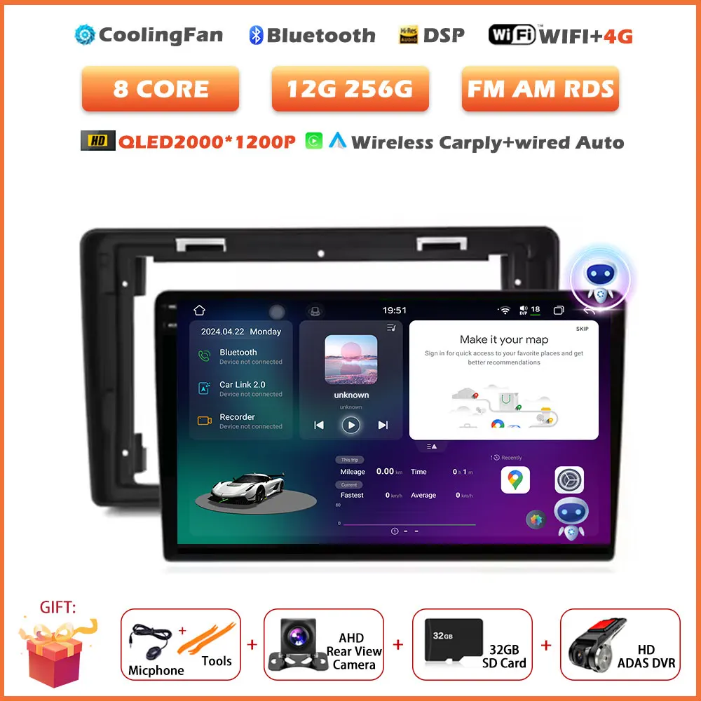 Android 16 Auto Voor Citroen C2 C3 2001-2010 Auto Radio Multimedia Speler Video GPS Navigatie Carplay Touchscreen Stereo gereedschap