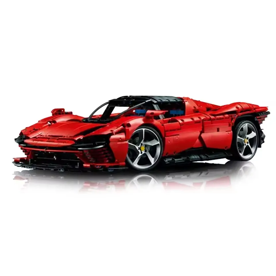 Hot Toys 3778PCS Red Supercar Technisches Modell Baustein Sportwagen Spielzeug für Jungen Mädchen