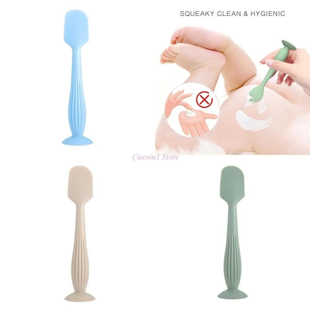 

Y1UB Portable Baby Cream Cream Appalator Инструмент силиконовый шпатель с всасывающей базой