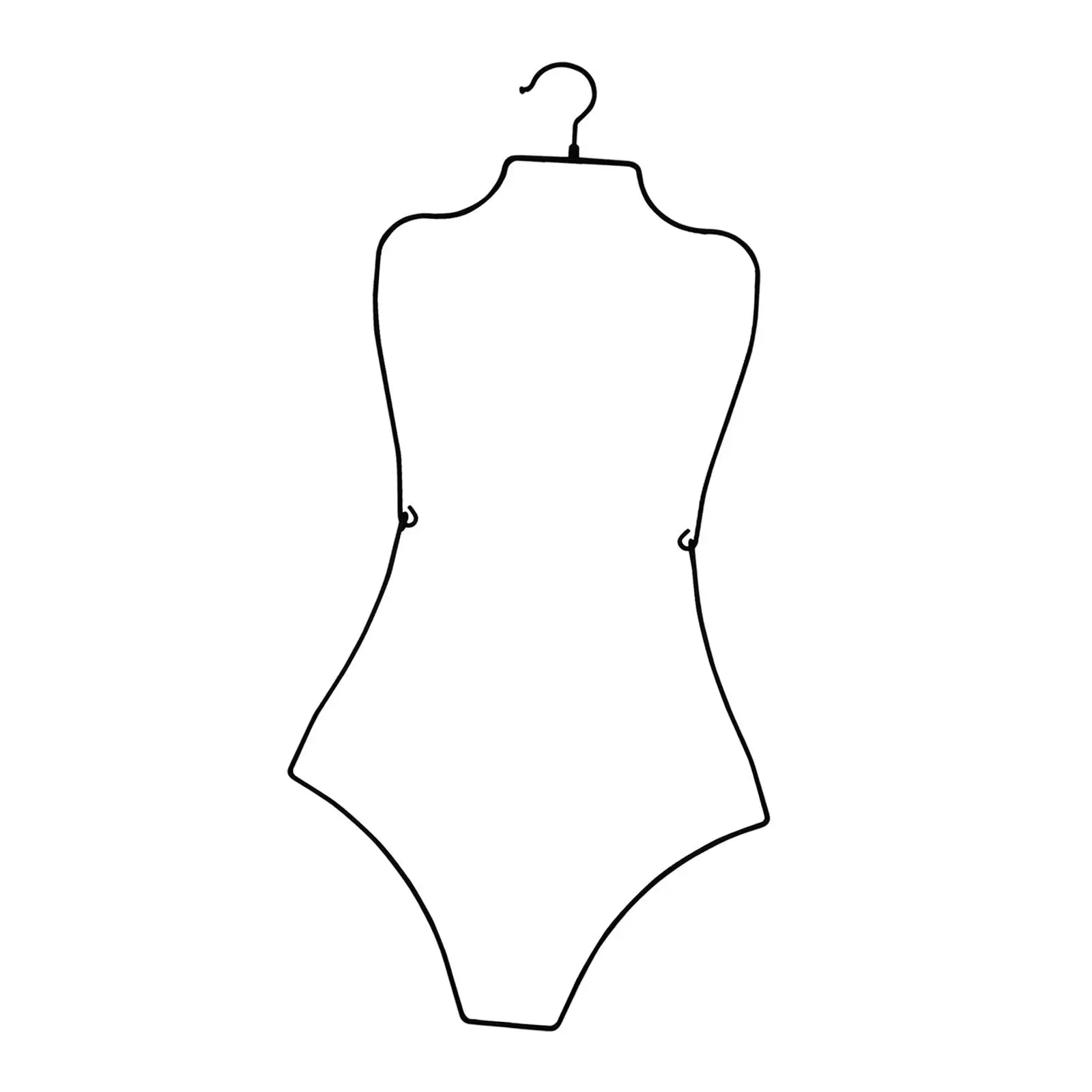Hourglass Shape Lingerie Hanger Durable Aluminum Swimsuit Display Rack for Laundry Closet Wardrobe Clothing Store Accessories