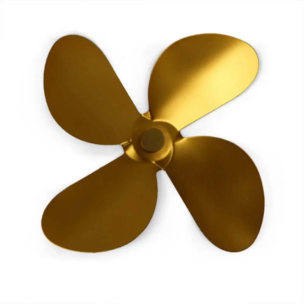 

Fan Leaf Fan Blade Home Office 1pc 4 Blades Aluminum Alloy Heat-resistant Lightweight Wood Stove Fireplace Heat Powered