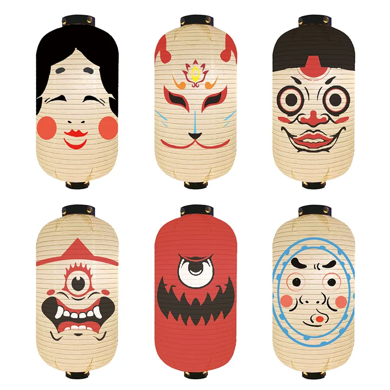 

Japanese Style Lantern with Ghost Face for Festivals and Decorative Purposes Sushi Bar and Izakaya Decoration