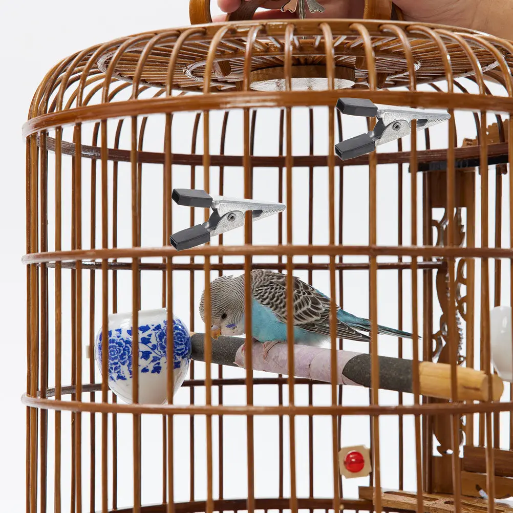 

30 Pcs Bird Cage Accessories for Cockatiels Alligator Clips Electrical Heavy Duty Clamps