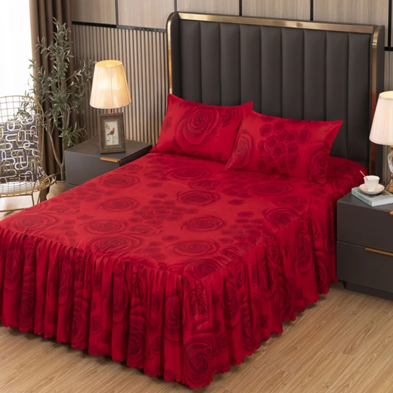 Korean Style BedSkirt Bed Cover Single Piece Princess Style BedSkirt BedCover/ Bed Sheet Non Pilling/ Non Shrinking 1.8/2m