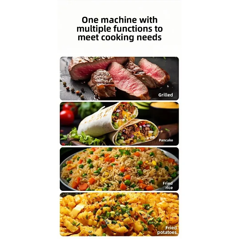 Hotel/restaurant kitchen stainless steel (grade 304) electric baking pan, convection heating, dual zone control, tabletop use