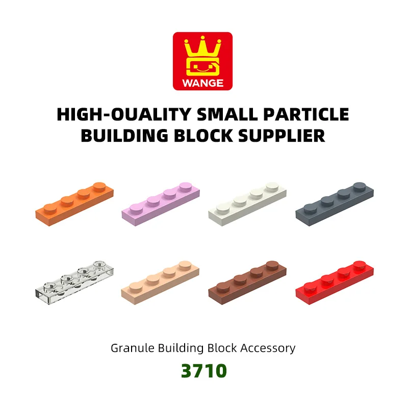 WANGE 134 Stück/Set 3710 Kurze und lange Bausteine mit 4 Löchern, MOC-Zubehör, kompatibel mit Brick-Ersatzteilen, Konstruktionsspielzeug