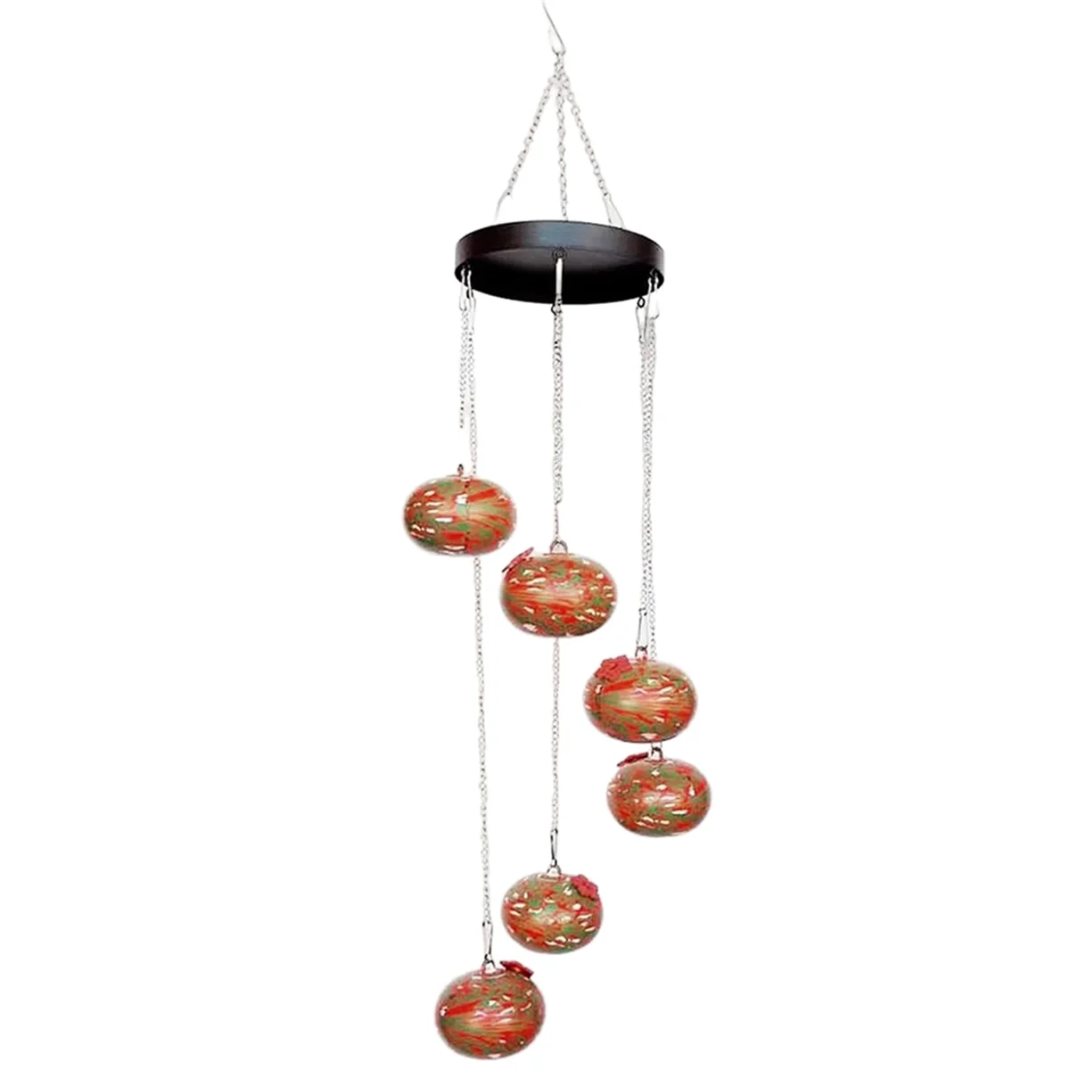 Charming Wind Chimes Bird Feeders for Outdoors Hanging Ant and Bee Proof,Never Leak,Perfect Garden Decor,B