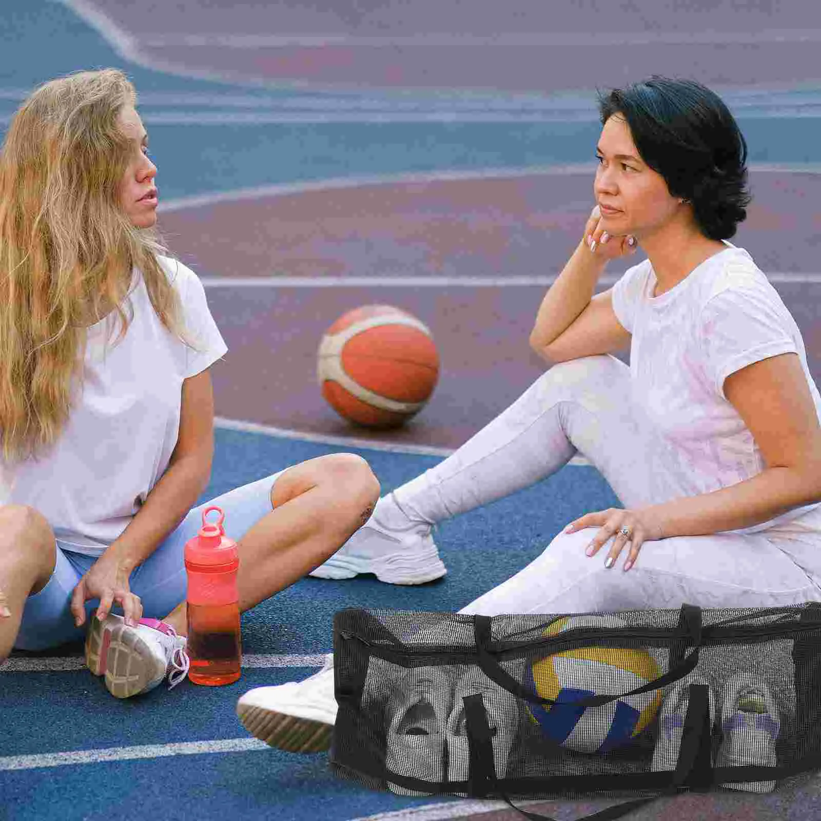 Basketball Duffel Bag Holder Storage Mesh Bags Handheld Volleyball Training Equipment Holders for Balls Large Duffle