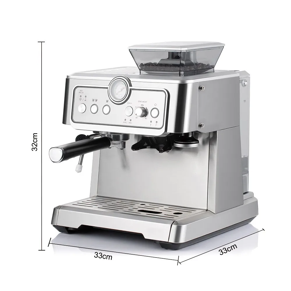 Customized 15 Bar Semi Automatic Coffee Machine 1350W Home Commercial 2.3L Water Tank Pump Pressure Espresso Maker