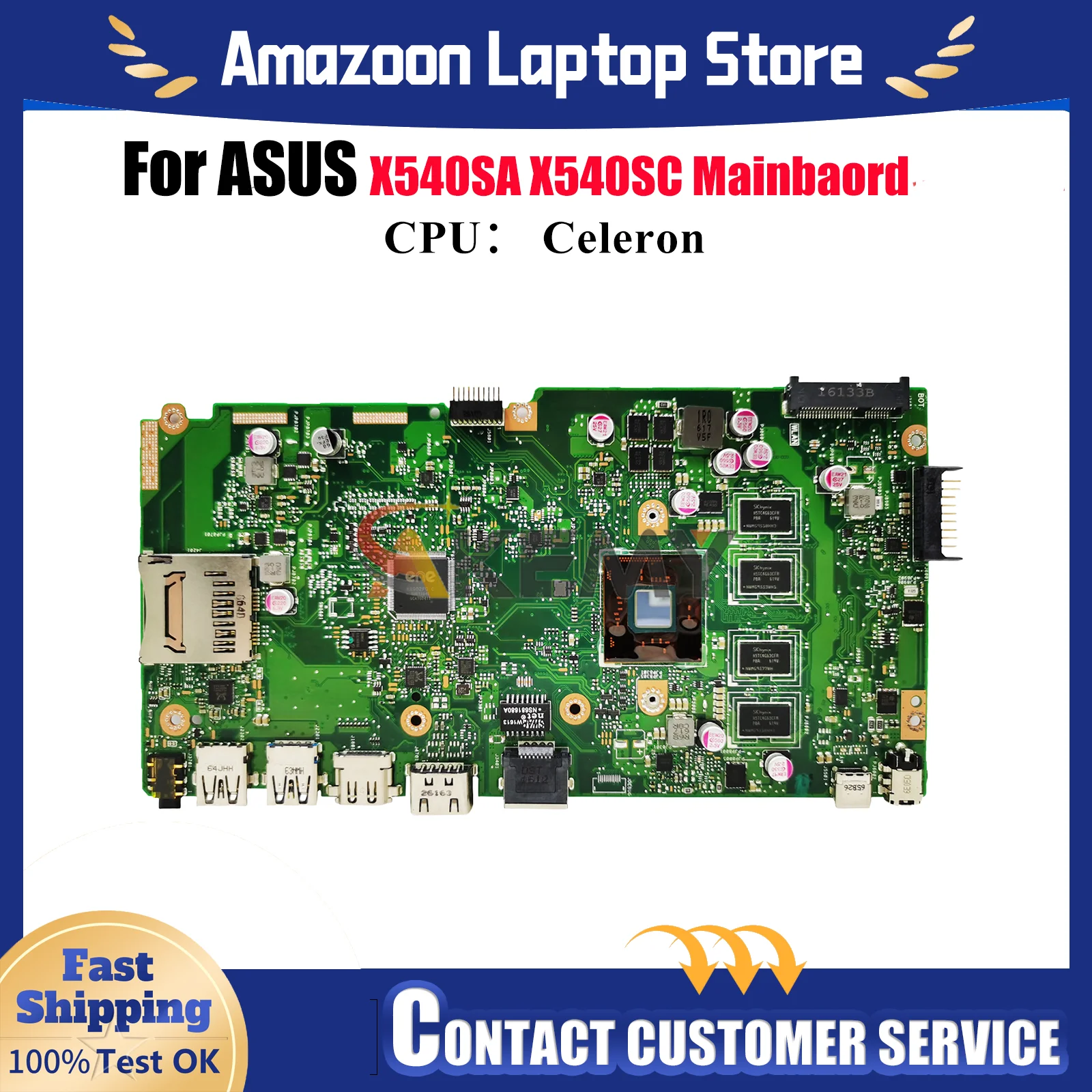 

X540SA Laptop Motherboard For ASUS VivoBook X540S F540S R540S X540SA X540SC A540S D540S Notebook Mainboard With Celeron CPU stk