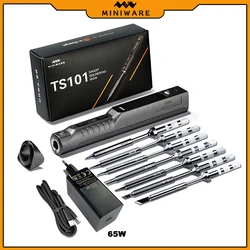 Original TS101 Soldering Iron 65W PD Adapter MiNi Adjustable Temperature Portable Soldering Station Set TS100 Upgrade