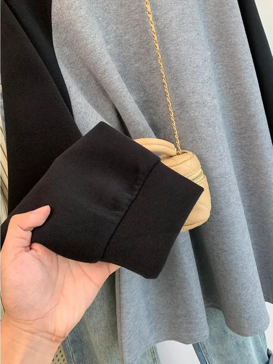 Grande taille 300 Pou ronde Ne Long Sve T-shirt femme gros MM automne couleur Blo Base irt haut décontracté coupe ample coton...