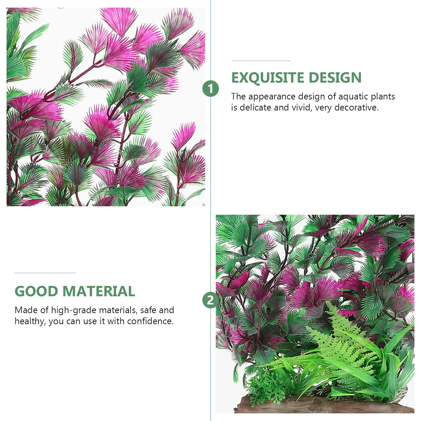 

Aquarium Decorative Artificial Plant Plastic Fish Tank Grass DIY Aquatic Landscape Plant Tank Decor for All Fish