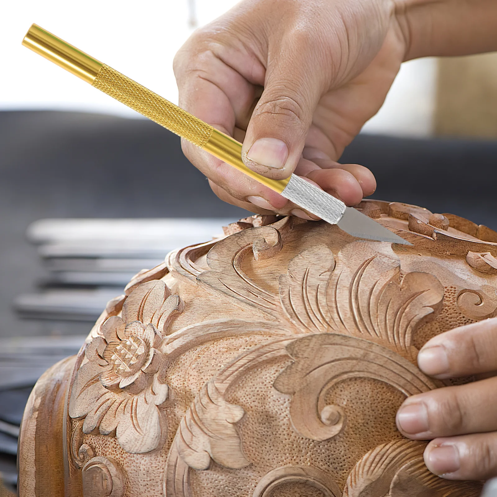 

4Sets Carving Craft Knives Kit Premium Aluminum Handle Anti-Slip Precision Cutting Tool for Art Scrapbooking Paper Craft Vinyl