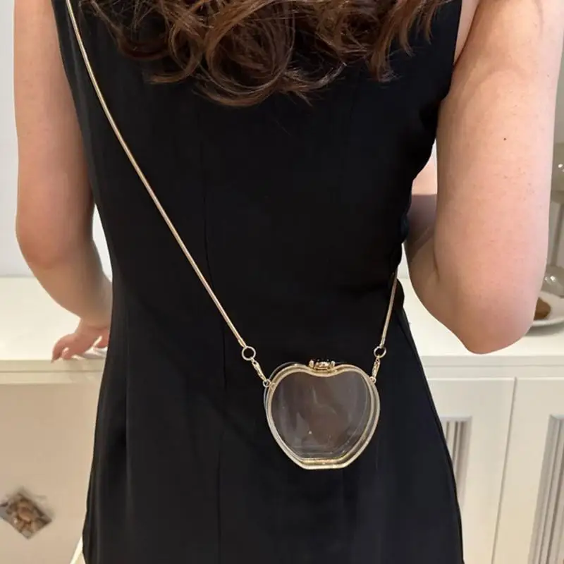 Modern Clear Jelly Bag Acrylic Shoulder Bag for Cosmetics and Everyday Essential 