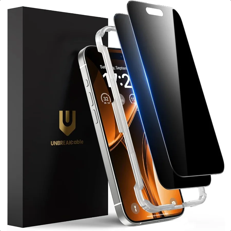 

Защитная пленка для экрана для iPhone 17 Pro Max, небьющееся закаленное стекло [True 28Anti Spy] [9H Hardn] [простая установка, рамка