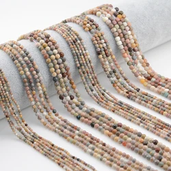 Natural Gobi Jasper Faceted Round / Cube Beads 2mm,3mm,4mmfor Jewelry Making Bracelet Necklace Beads DIY Accessories Wholesale