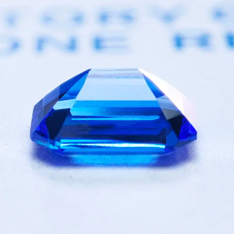 Lab Grown Cobalt Spinel Emerald Cut Blue Demon Color Charms Gemstones for Diy Jewelry Making Material Selectable AGL Certificate