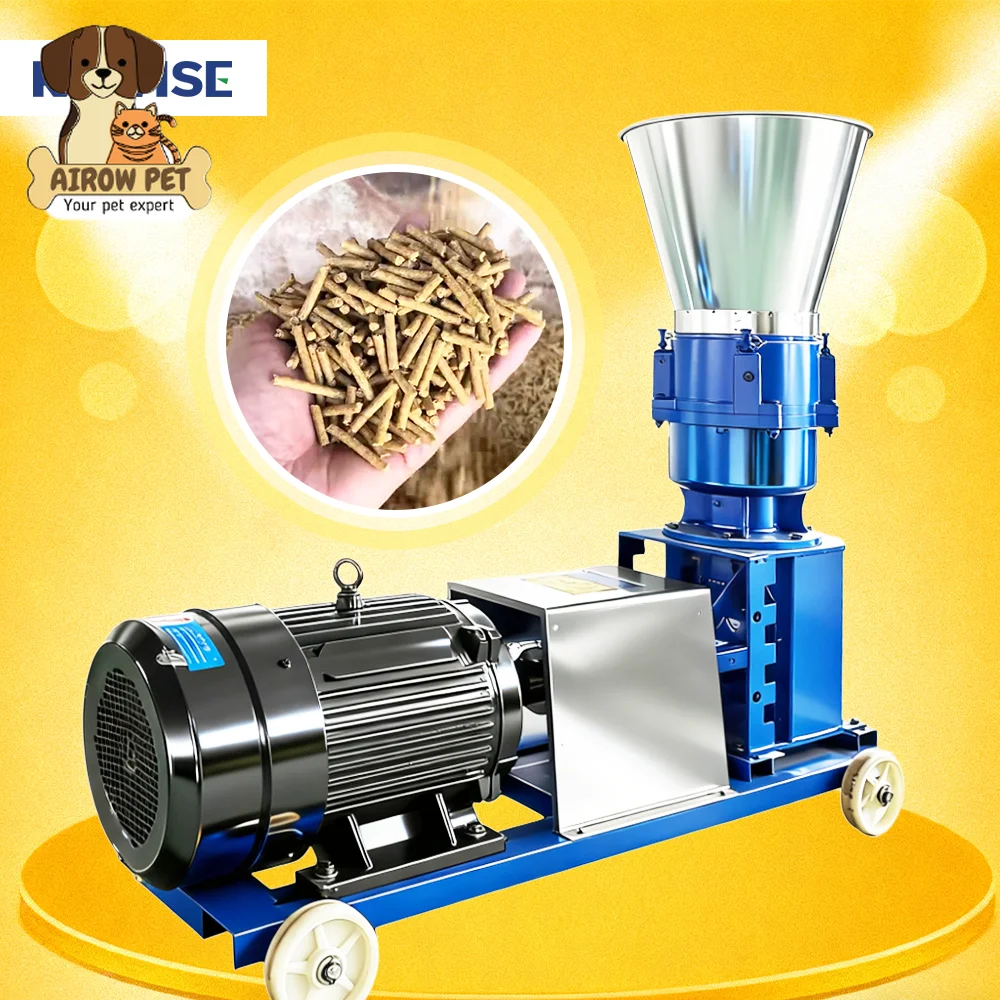 AIROW Electric Animal Feed Pellet Machine Small Scale Farm Use Poultry Feed Manufacturing Machine