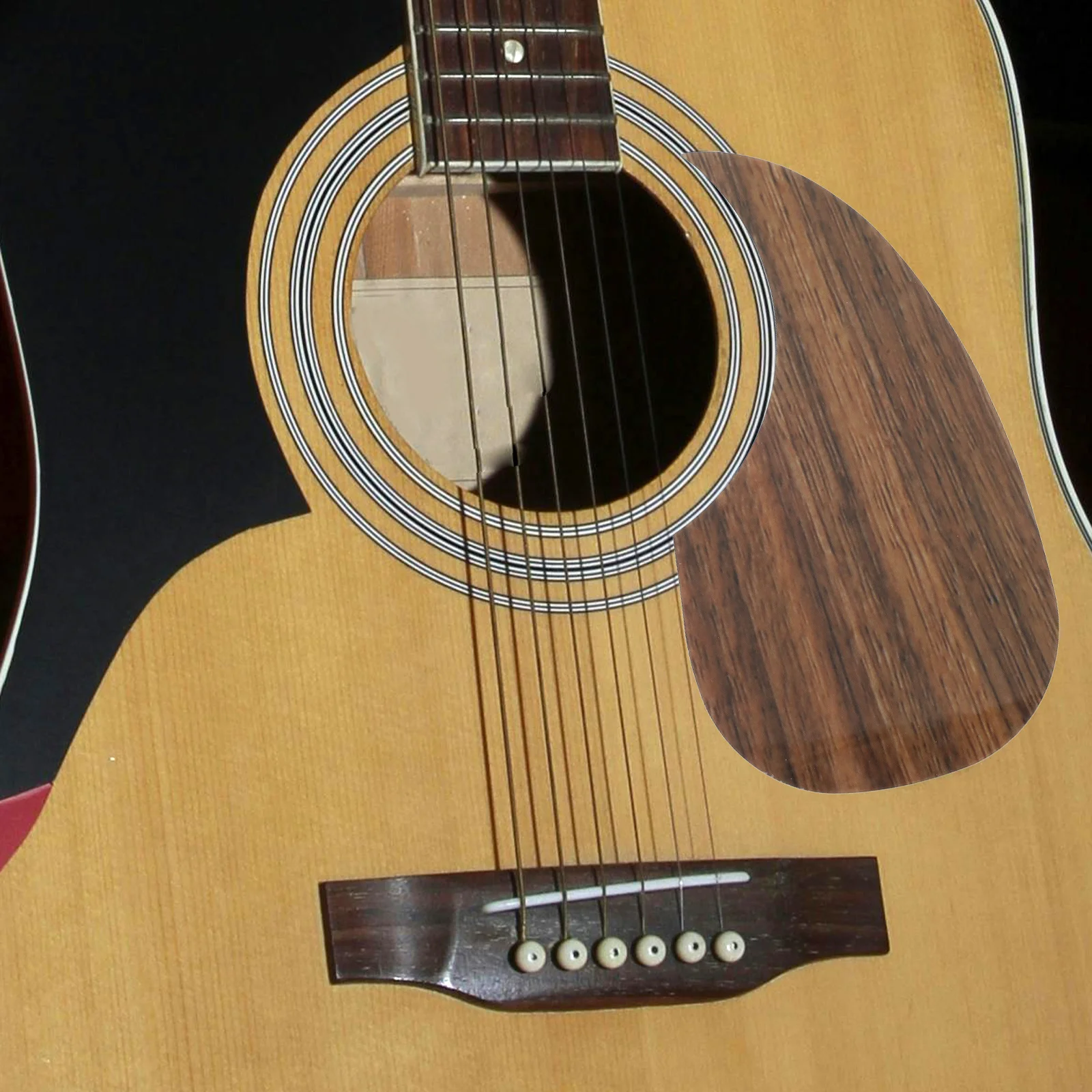 

2Pcs Wood Grain Guitar Pickguard Strong Durability Lightweight Non-Tone-Affecting Shield for Acoustic Guitar Anti-Scratch