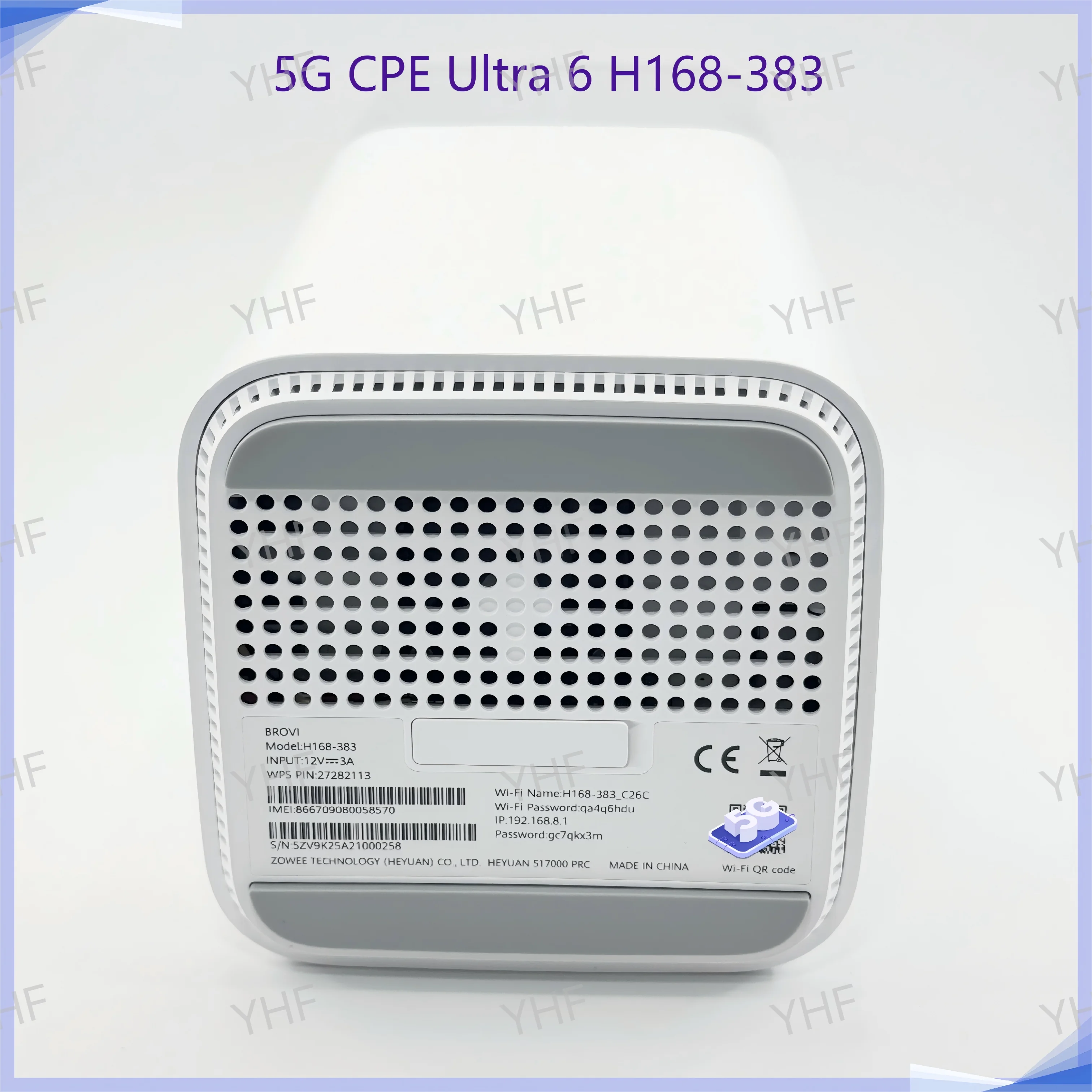 العلامة التجارية الجديدة 5G CPE Ultra6 H168-383 D:11.7G U: 2.5G WIFI7 هوائي عالي الكسب 14dBI WAN:5GE