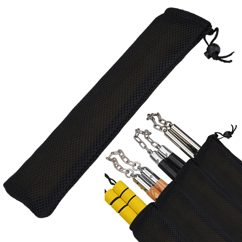 【New】Nunchucks Bag Drawstring Breathable Mesh Bag Universal Portable Carry Pouch Nunchucks Sports Equipment Storage Bag