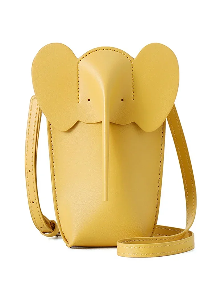 

Мини-сумки через плечо со слоном для женщин, новинка 2023, корейские модные однотонные кошельки из искусственной кожи для телефона, женские милые повседневные сумки