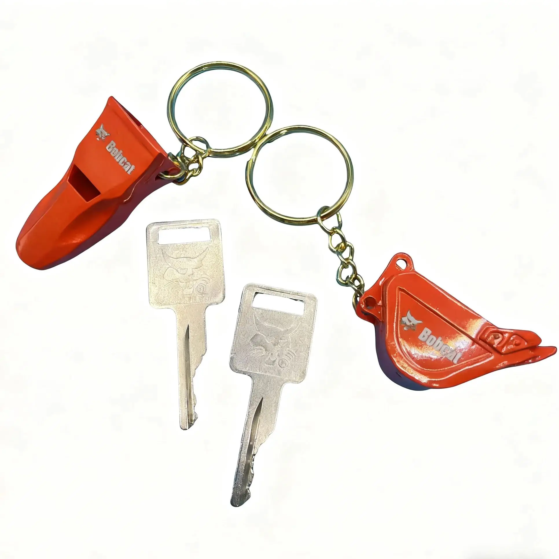 2pcs D250 Ignition Keys 6693241 S550 S185 S331 S160 For Bobcat Skid Steer Loader Sweeper Key Excavators Heavy Equipment Keychain