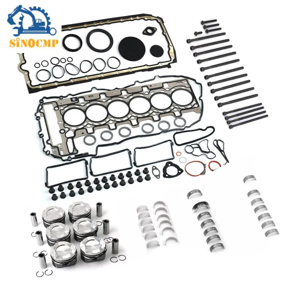 1Set Engine Pistons Gasket Seals Bearings Rebuild Kit For BMW F10 F20 F21 F23 F30 F32 F80 N55B30 N55B30A 3.0L Auto Engine Parts