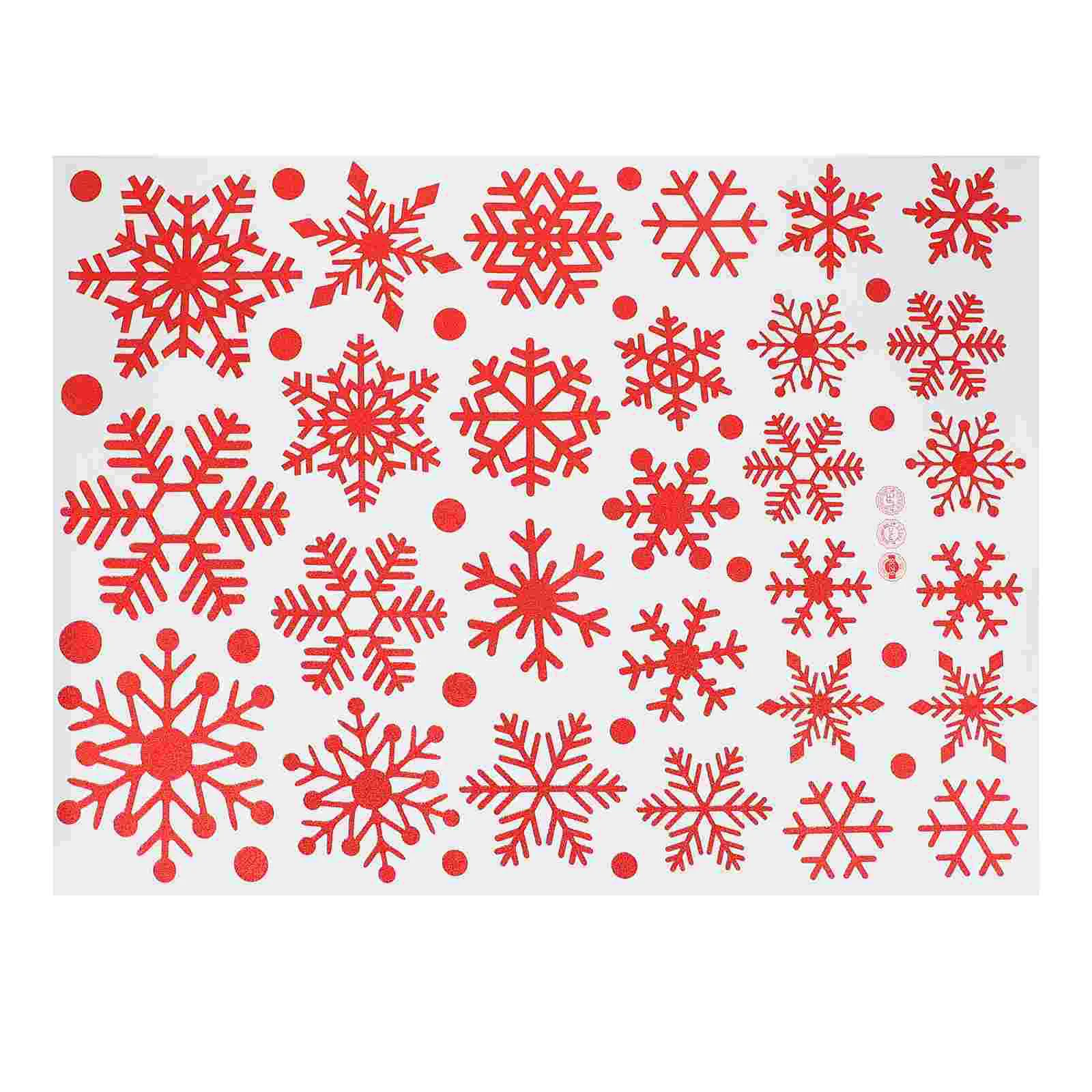 Snowflake Stickers Window for Christmas Glitter Powder Xmas Decoration Pvc Wall Self-adhesive