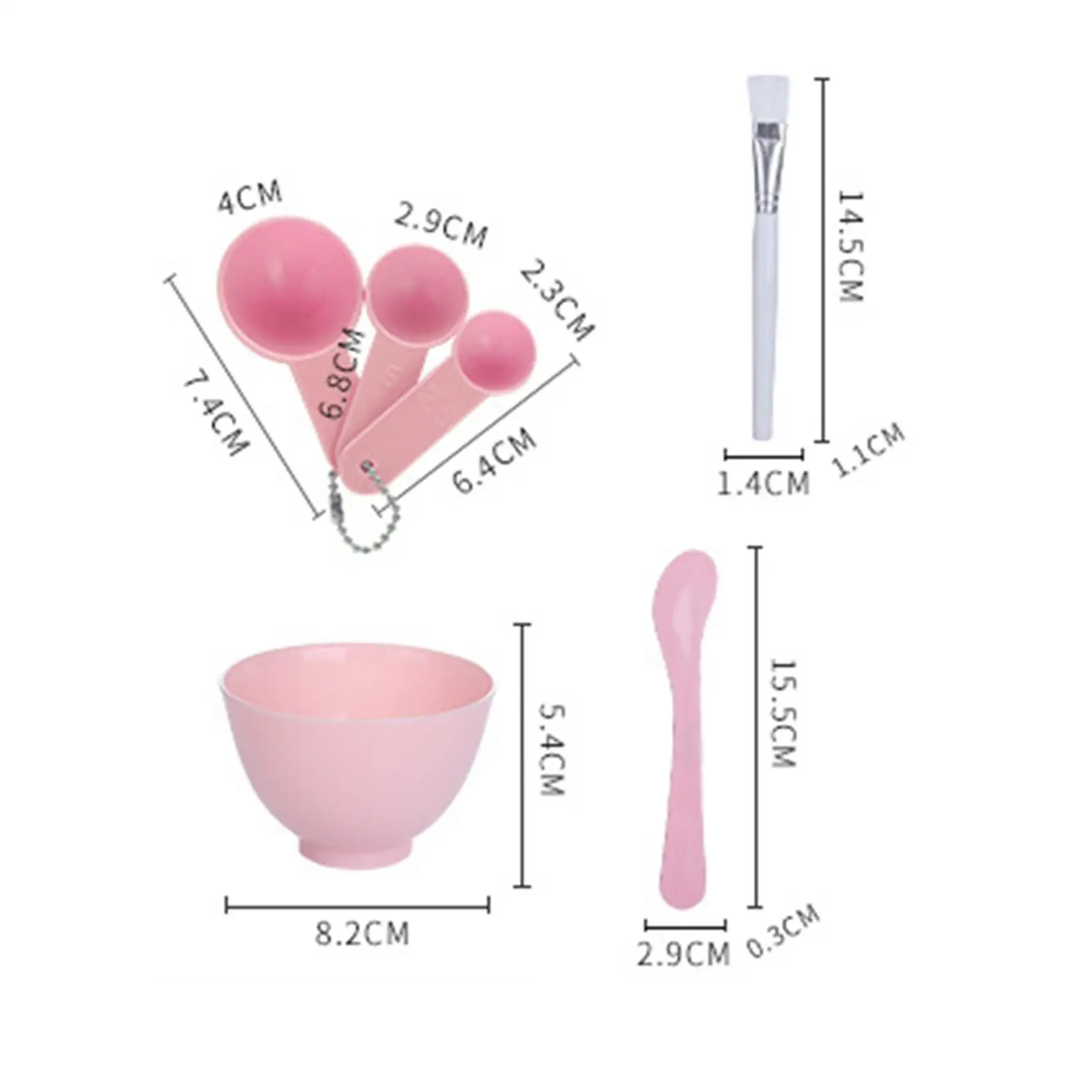 6 in 1 Mask Mixing Bowl Set with Lightweight Measuring Spoon for Face Mask