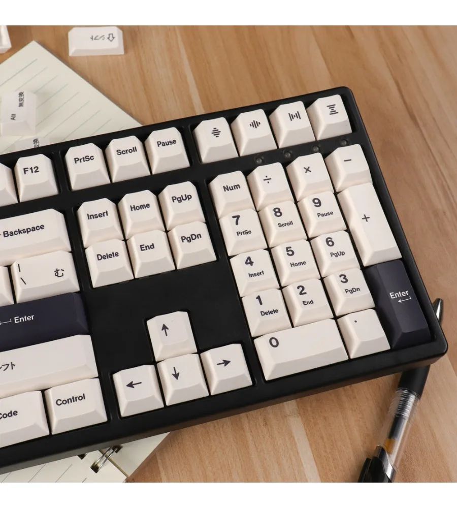 Tai Chi keycaps are white PBT sublimated 139-key cherry original factory high fit for mechanical keyboards 64/87/104