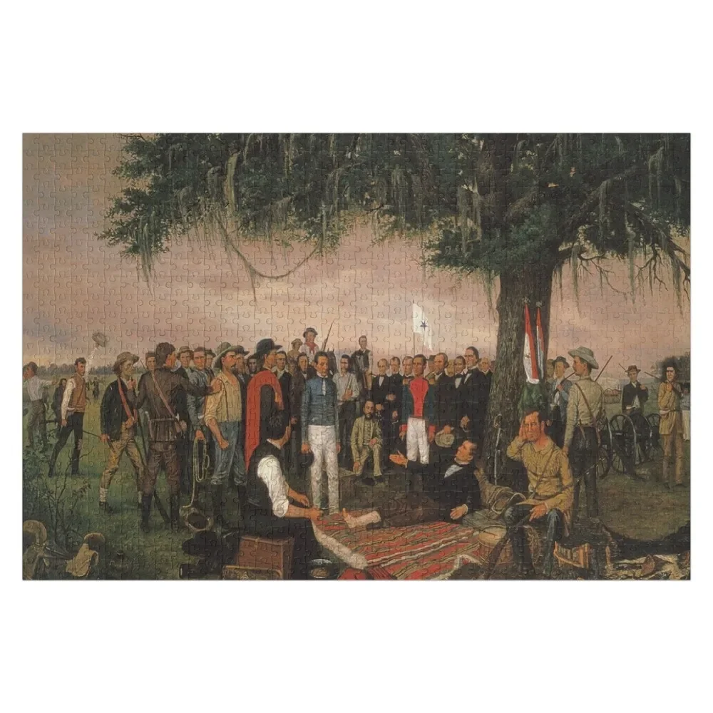 William Henry Huddle's Surrender at Santa Anna Jigsaw Puzzle Wooden Name Customizable Gift Puzzle